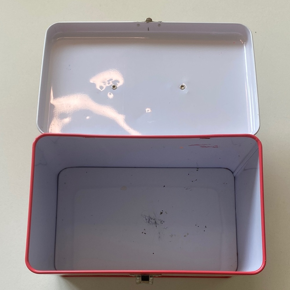 HELLO KITTY TIN METAL MINI-LUNCH BOX CARRYING CASE Vintage - Picture 7 of 7